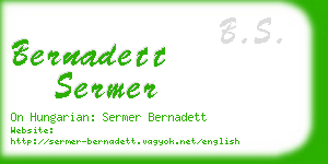 bernadett sermer business card